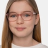 Thinker Clear Pink AcetateEyeglass Frames for Women from EyeBuyDirect