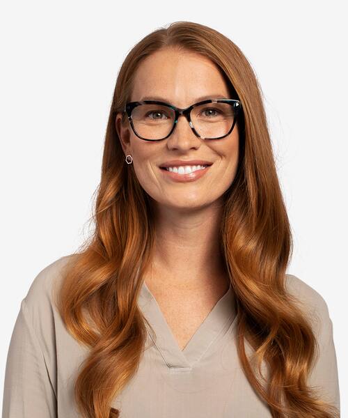 Blue Floral Petal -  Acetate Eyeglasses