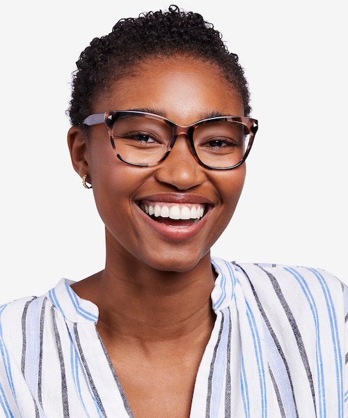 Petal Pink Tortoise AcetateEyeglass Frames for Women from EyeBuyDirect