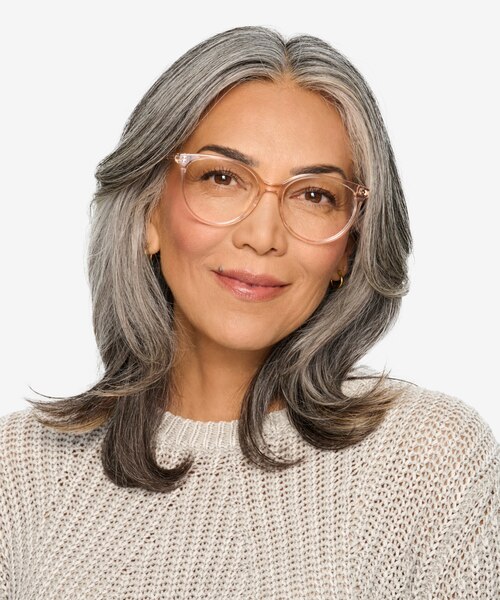 Nala Clear Pink AcetateEyeglass Frames for Women from EyeBuyDirect