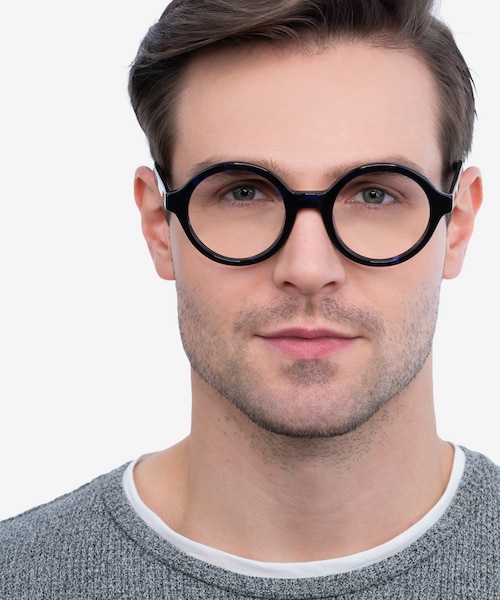 Groove Blue AcetateEyeglass Frames for Men from EyeBuyDirect