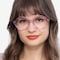 Groove Rose Acétate Montures de lunettes de vue pour Femmes d'EyeBuyDirect