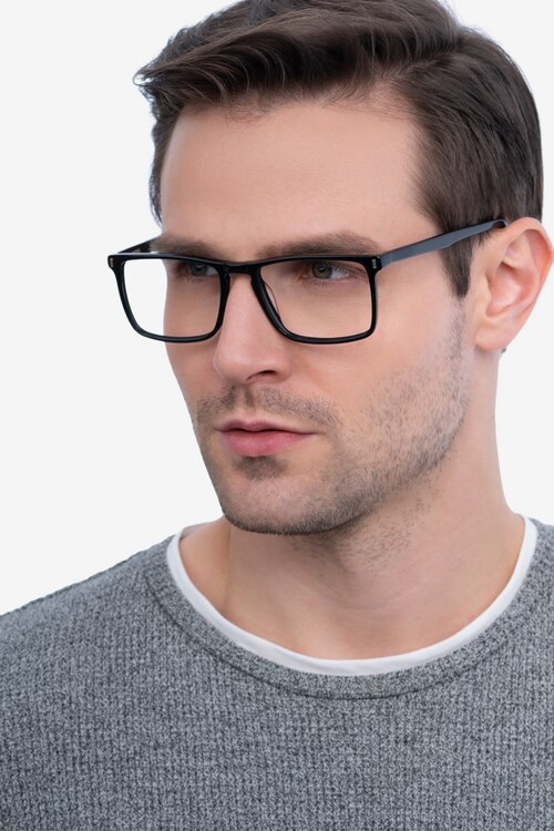 Arise Black AcetateEyeglass Frames for Men from EyeBuyDirect