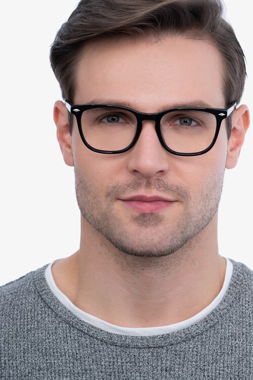 Honor Black AcetateEyeglass Frames for Men from EyeBuyDirect