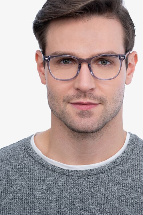 Honor Clear Gray AcetateEyeglass Frames for Men from EyeBuyDirect