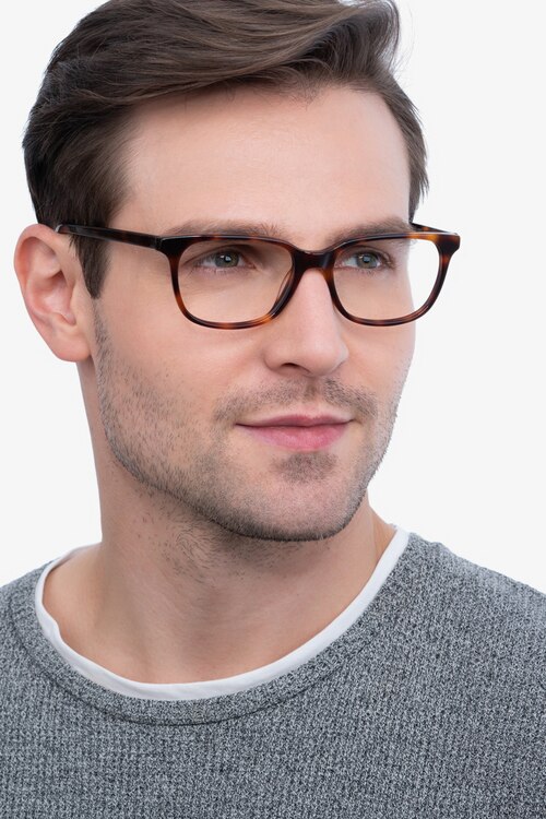 Peruse Brown Tortoise AcétateMontures de lunettes de vue pour Hommes d'EyeBuyDirect