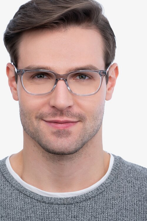 Peruse Clear Gray AcetateEyeglass Frames for Men from EyeBuyDirect