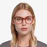 Tower Blood Orange AcetateEyeglass Frames for Women from EyeBuyDirect