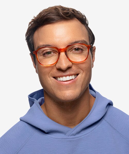 Atlantic Orange AcetateEyeglass Frames for Men from EyeBuyDirect