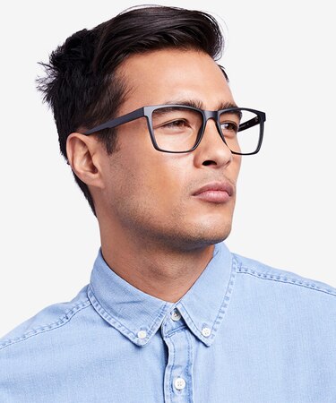 Black Spencer -  Lightweight Plastic Eyeglasses