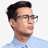 Spencer Noir PlastiqueMontures de lunettes de vue pour Hommes d'EyeBuyDirect