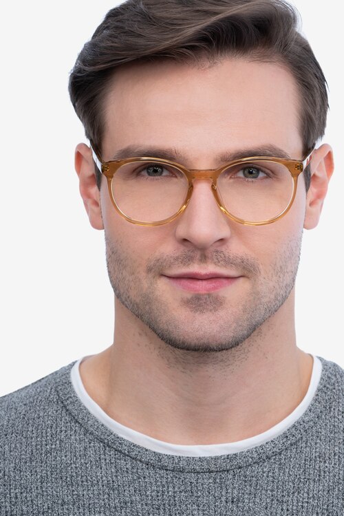 Dulce Yellow AcetateEyeglass Frames for Men from EyeBuyDirect