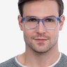 Longway Blue AcetateEyeglass Frames for Men from EyeBuyDirect