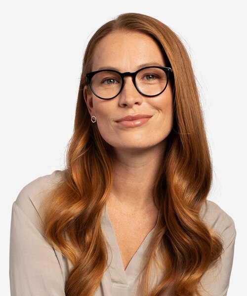 Fleury Black AcetateEyeglass Frames for Women from EyeBuyDirect