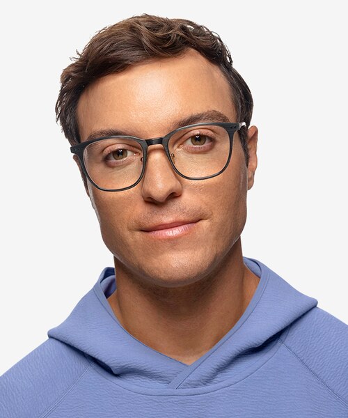 Follow Black Golden AcétateMontures de lunettes de vue pour Hommes d'EyeBuyDirect