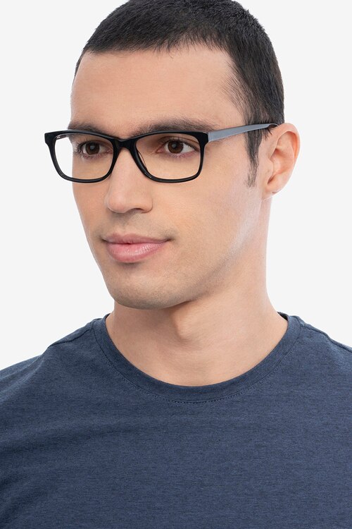 Annett Black AcetateEyeglass Frames for Men from EyeBuyDirect