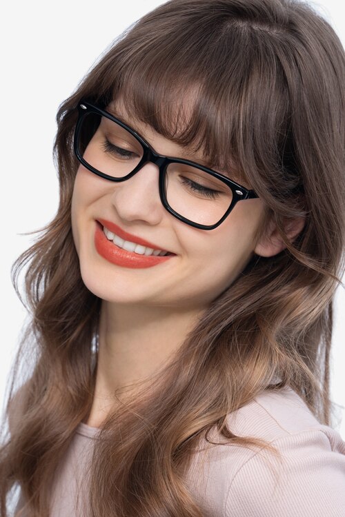 Varda Black AcetateEyeglass Frames for Women from EyeBuyDirect