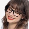 Varda Black AcetateEyeglass Frames for Women from EyeBuyDirect