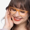 Lugano Light Orange AcetateEyeglass Frames for Women from EyeBuyDirect