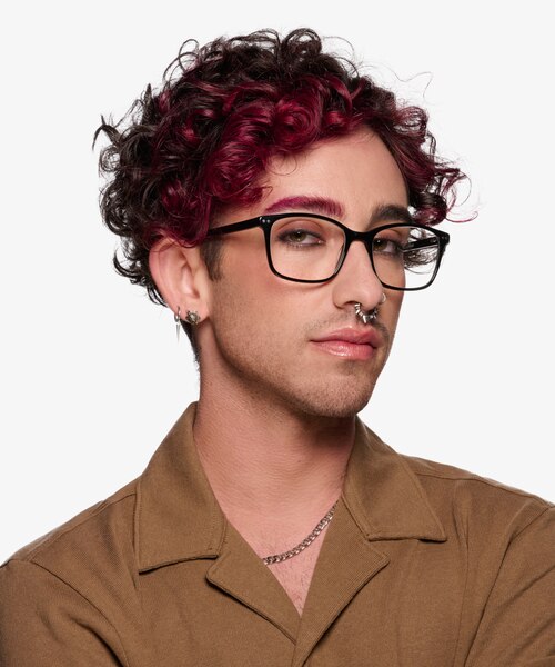 Basel Black AcetateEyeglass Frames for Men from EyeBuyDirect