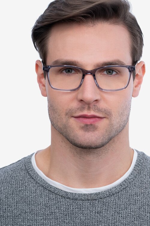 Basel Gray AcetateEyeglass Frames for Men from EyeBuyDirect