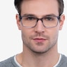 Basel Gray AcetateEyeglass Frames for Men from EyeBuyDirect