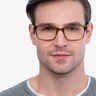 Clipperton Brown Striped AcetateEyeglass Frames for Men from EyeBuyDirect