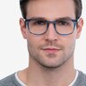 Gabor Blue Striped AcetateEyeglass Frames for Men from EyeBuyDirect