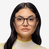 Gato Gray Striped AcétateMontures de lunettes de vue pour Femmes d'EyeBuyDirect