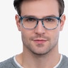 Gato Blue Striped AcetateEyeglass Frames for Men from EyeBuyDirect