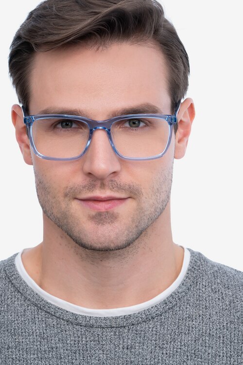 Connect Blue AcetateEyeglass Frames for Men from EyeBuyDirect