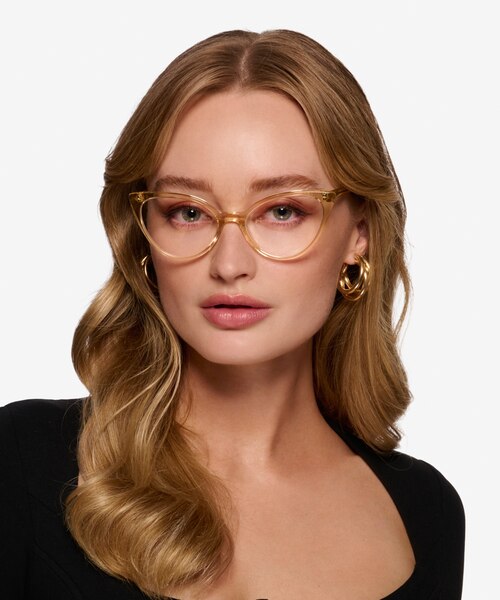 Quartet Clear Yellow AcétateMontures de lunettes de vue pour Femmes d'EyeBuyDirect