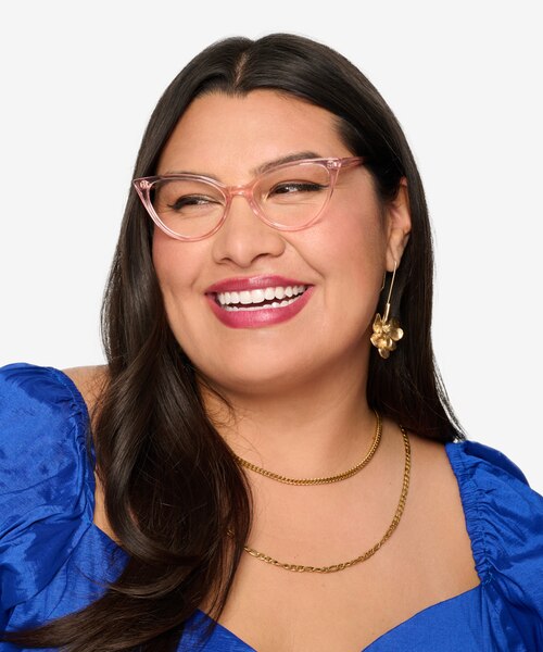Quartet Clear Pink AcétateMontures de lunettes de vue pour Femmes d'EyeBuyDirect