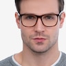 Mezzanine Brown AcetateEyeglass Frames for Men from EyeBuyDirect