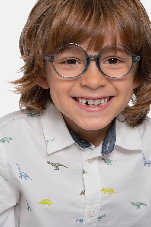 Little Years Blue PlasticEyeglass Frames for Men from EyeBuyDirect