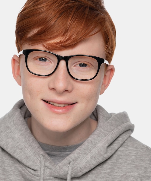 Steps Black AcetateEyeglass Frames for Men from EyeBuyDirect