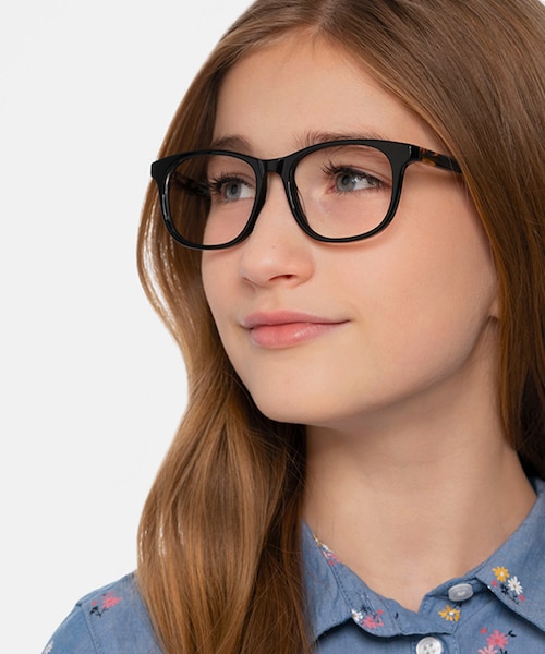 Steps Black AcetateEyeglass Frames for Women from EyeBuyDirect