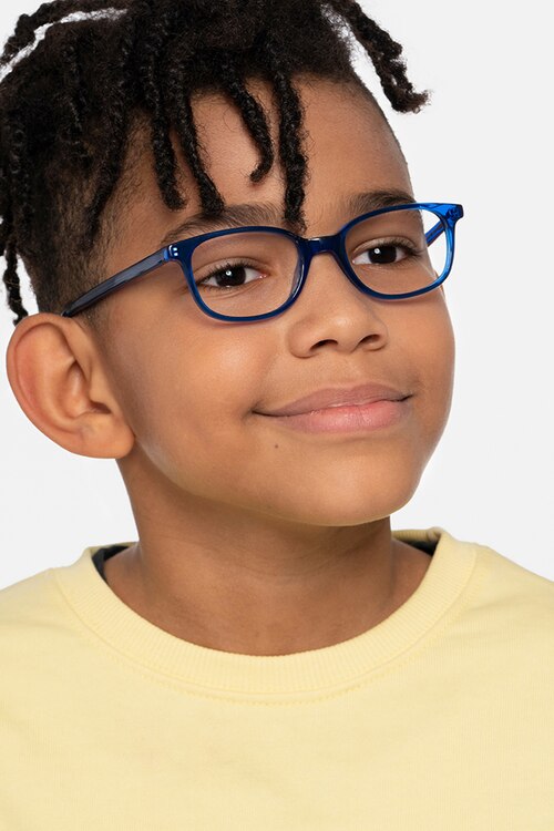 Leap Blue AcetateEyeglass Frames for Men from EyeBuyDirect