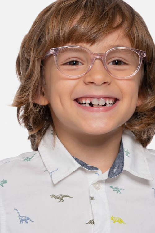 Trust Clear Pink AcetateEyeglass Frames for Men from EyeBuyDirect