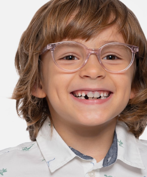 Trust Clear Pink AcetateEyeglass Frames for Men from EyeBuyDirect