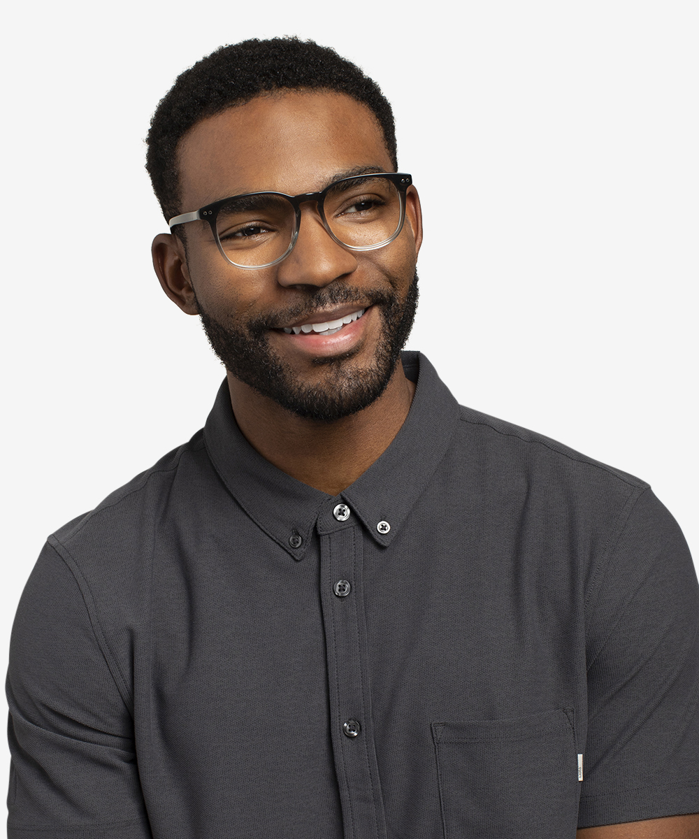 Ander Square Gray Clear Full Rim Eyeglasses | Eyebuydirect