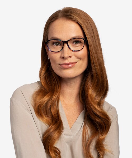 Ciencia Blue Floral AcetateEyeglass Frames for Women from EyeBuyDirect