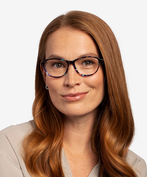 Ciencia Blue Floral AcetateEyeglass Frames for Women from EyeBuyDirect