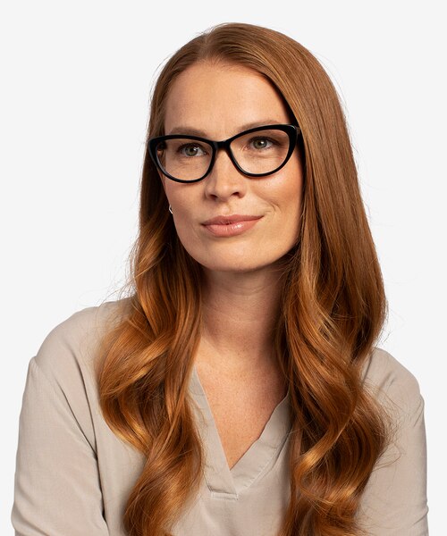Yvonne Black AcetateEyeglass Frames for Women from EyeBuyDirect