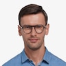 Ida Gray Striped AcetateEyeglass Frames for Men from EyeBuyDirect