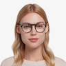 Ida Gray Striped AcetateEyeglass Frames for Women from EyeBuyDirect