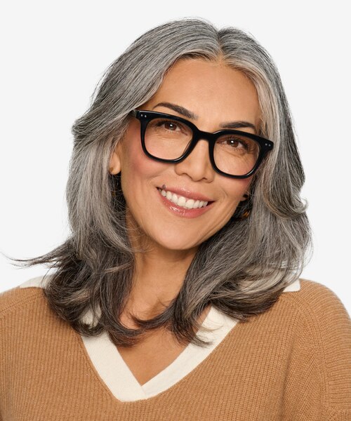 Romy Black AcetateEyeglass Frames for Women from EyeBuyDirect