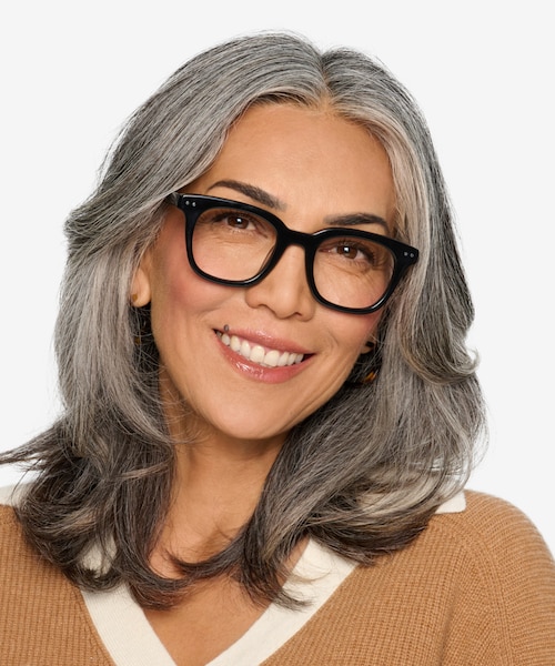 Romy Black AcetateEyeglass Frames for Women from EyeBuyDirect