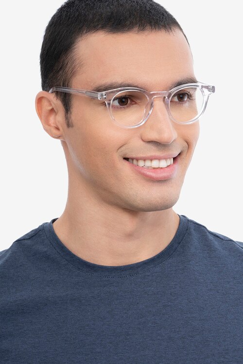 Flora Clear AcetateEyeglass Frames for Men from EyeBuyDirect