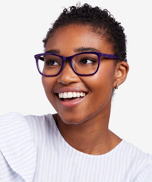 Hedera Purple AcetateEyeglass Frames for Women from EyeBuyDirect